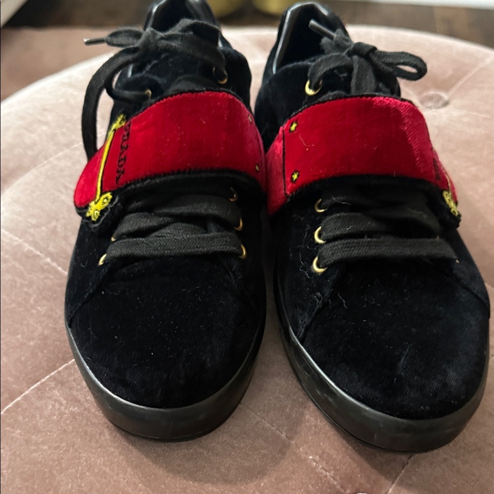 Prada Women’s Black and Red Sneakers